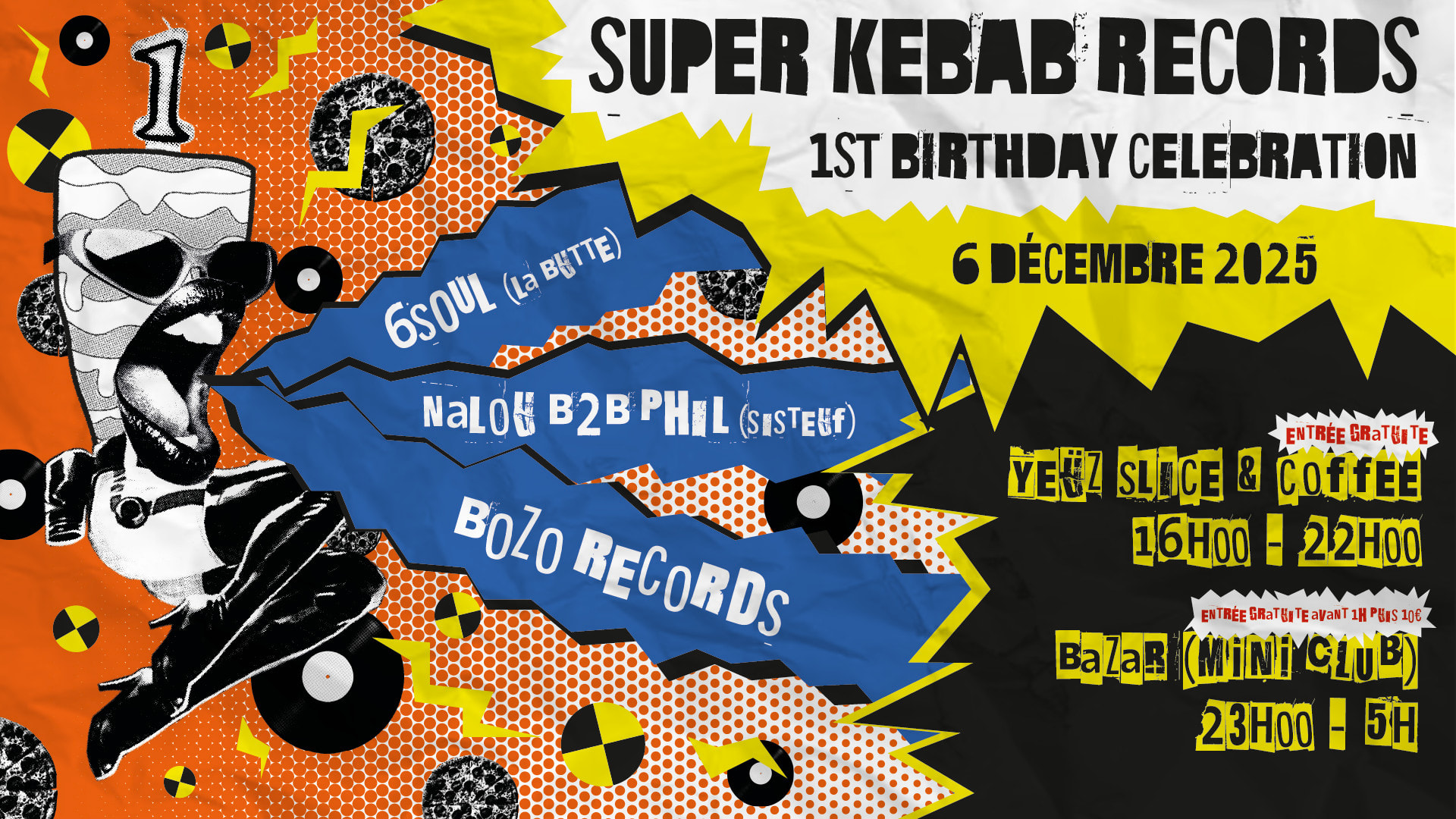 Super Kebab Records 1st Birthday Celebration Cover