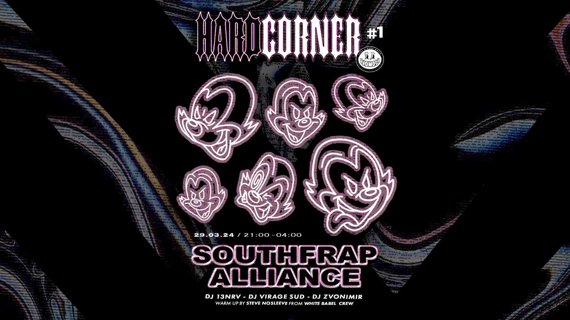 Hardcorner #1 - Badmood Invite Southfrap Alliance Cover