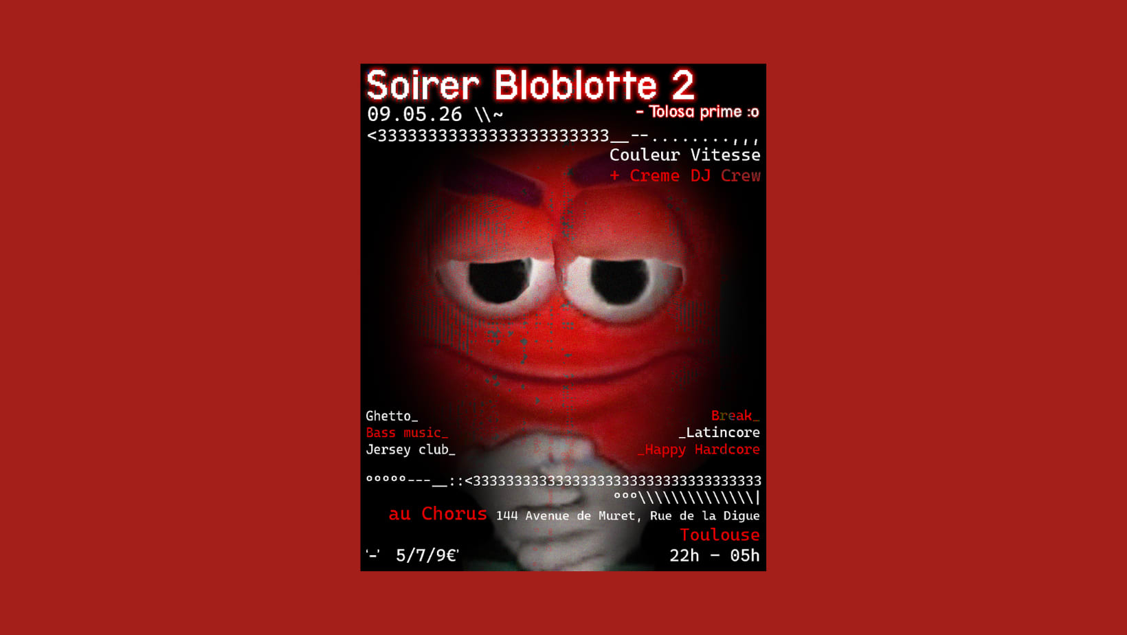 Soirer Bloblotte 2 X Creme Dj Crew @Le Chorus Cover