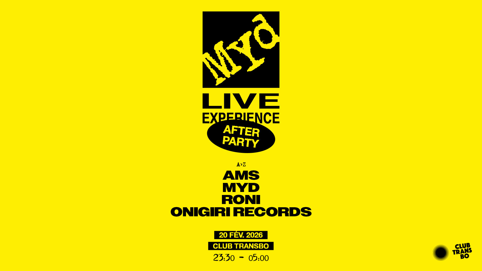 Myd Afterparty : Myd + Ams + Roni + Guests Cover