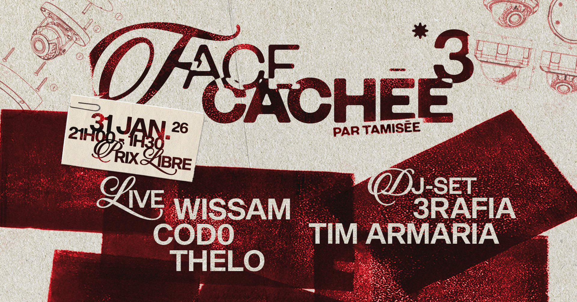 Face Cachée* 3 Thelo + Cod0 + Wissam + Tim Armaria + 3rafia Cover