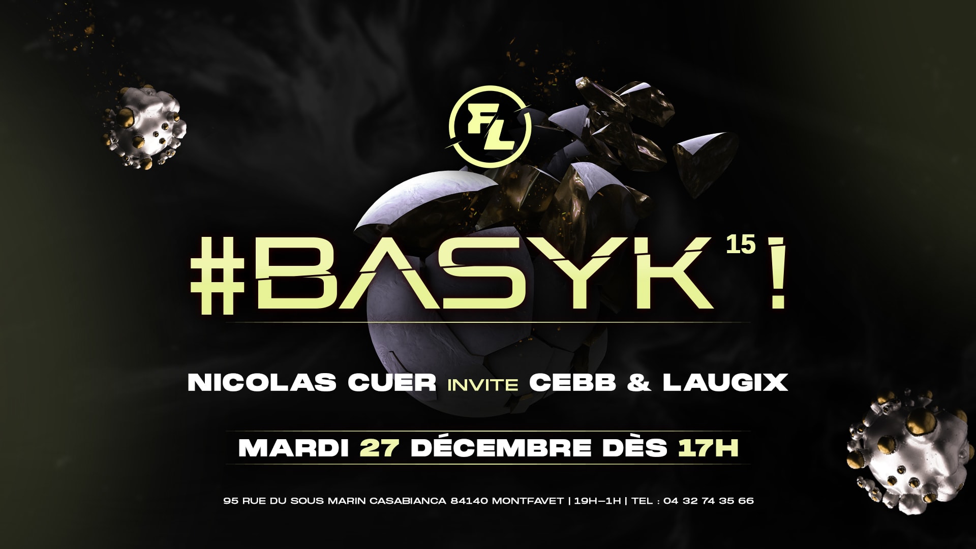 #Basyk! 15 @ Fl / Avignon. Nicolas Cuer Invite Cebb & Laugix Cover
