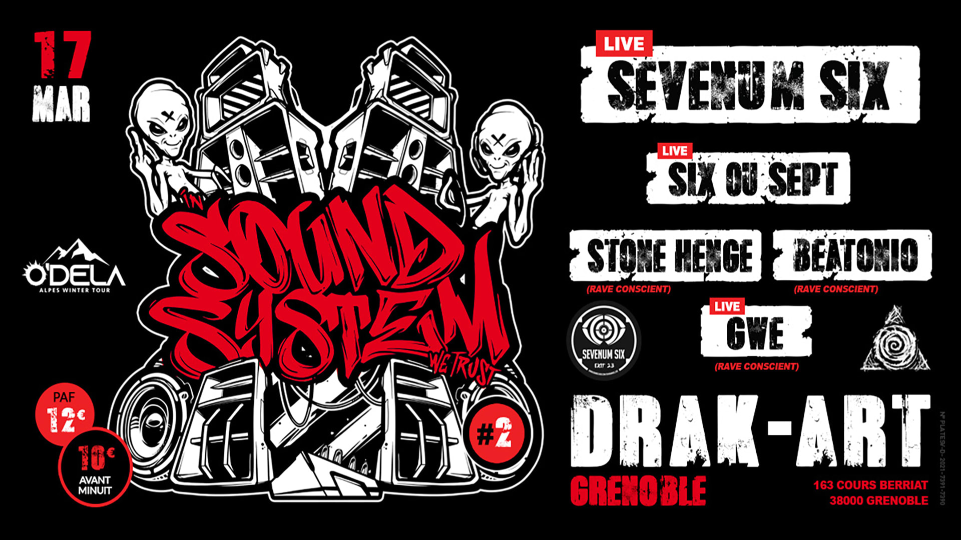 Sevenum Six + Six Ou Sept + Rave Conscient @ Drak-Art Cover