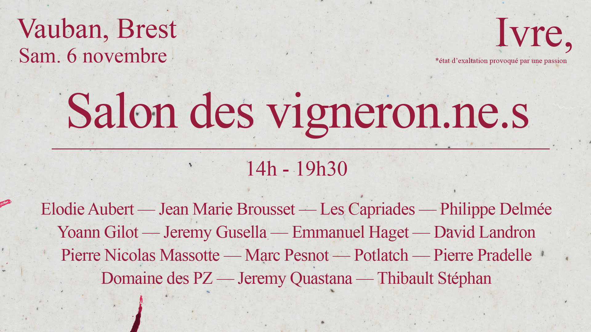 Ivre, : Salon Des Vigneron.Ne.S - Cabaret Vauban Cover