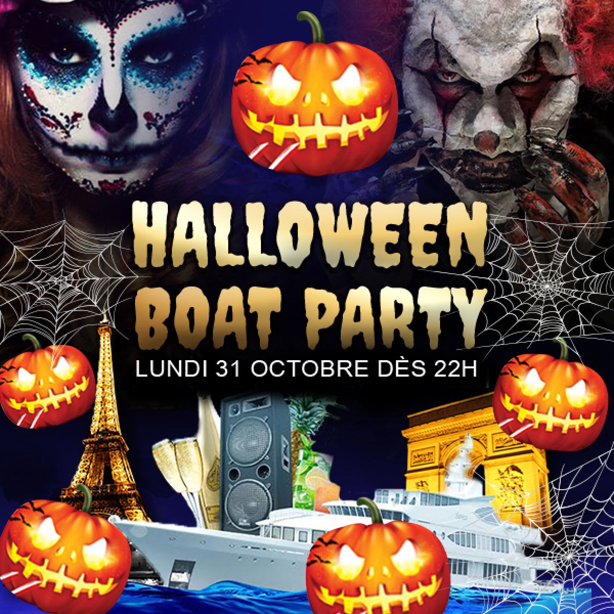 Paris Boat Halloween Party 22 Bateau Club Hanté Tour Eiffel Cover