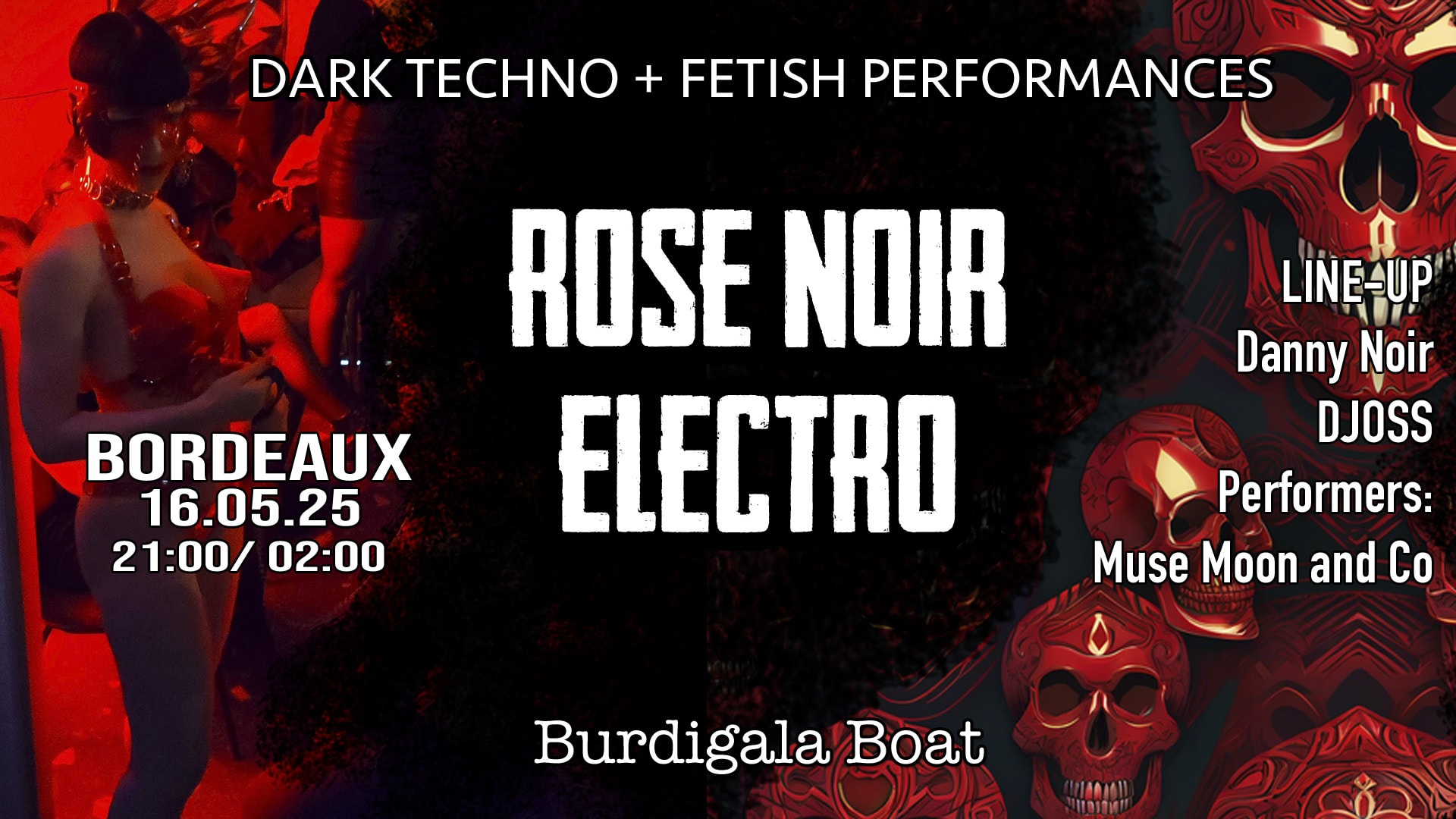 Rose Noir Electro - Bordeaux Cover