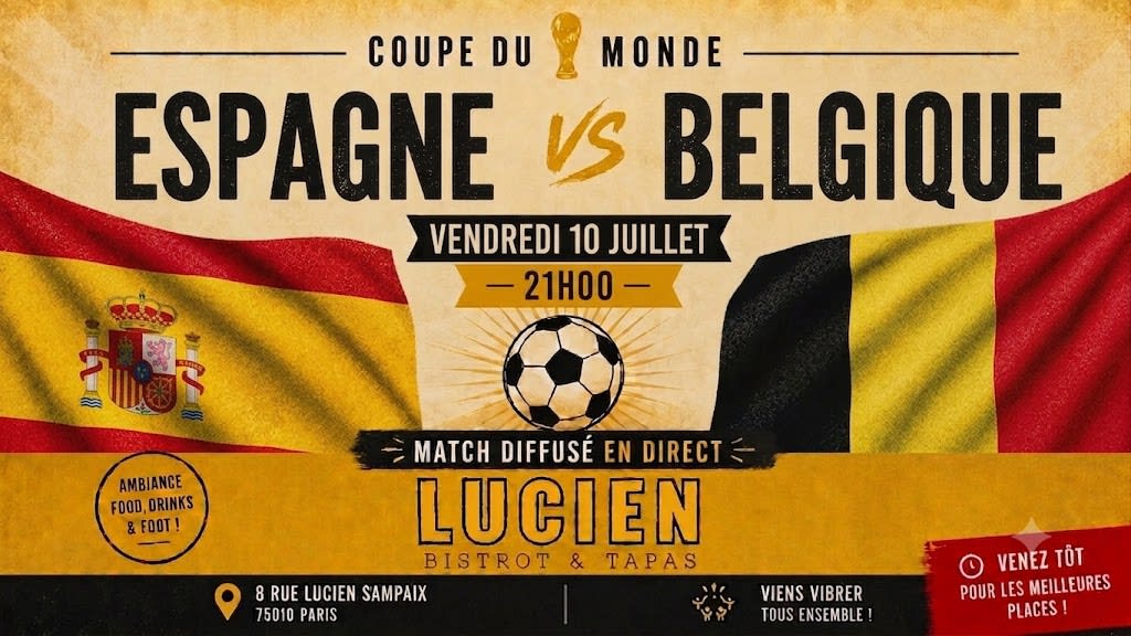 Espagne X Belgique Worldcup Cover