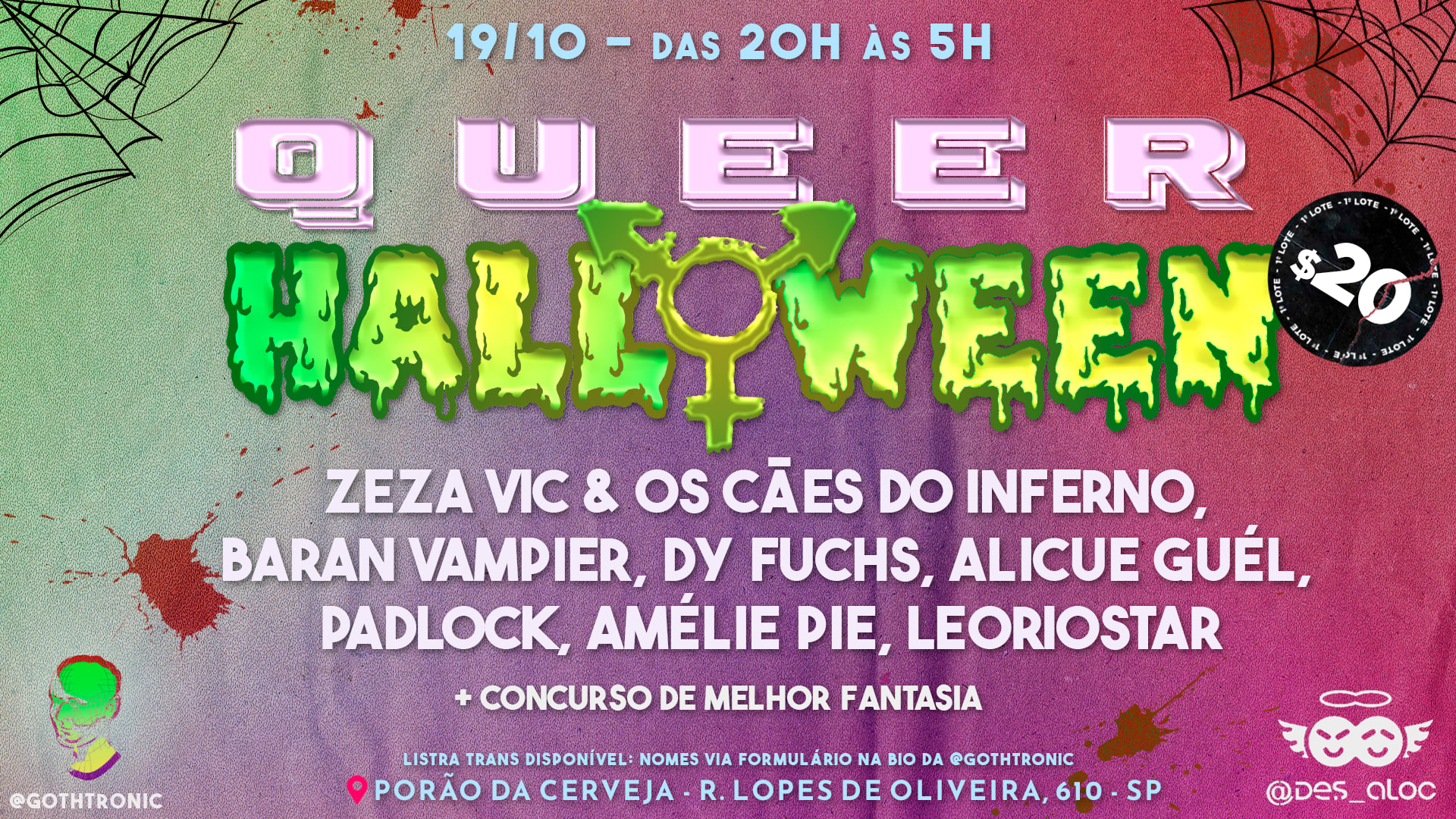 Queer Halloween // @Gothtronic + Des_Aloc Cover
