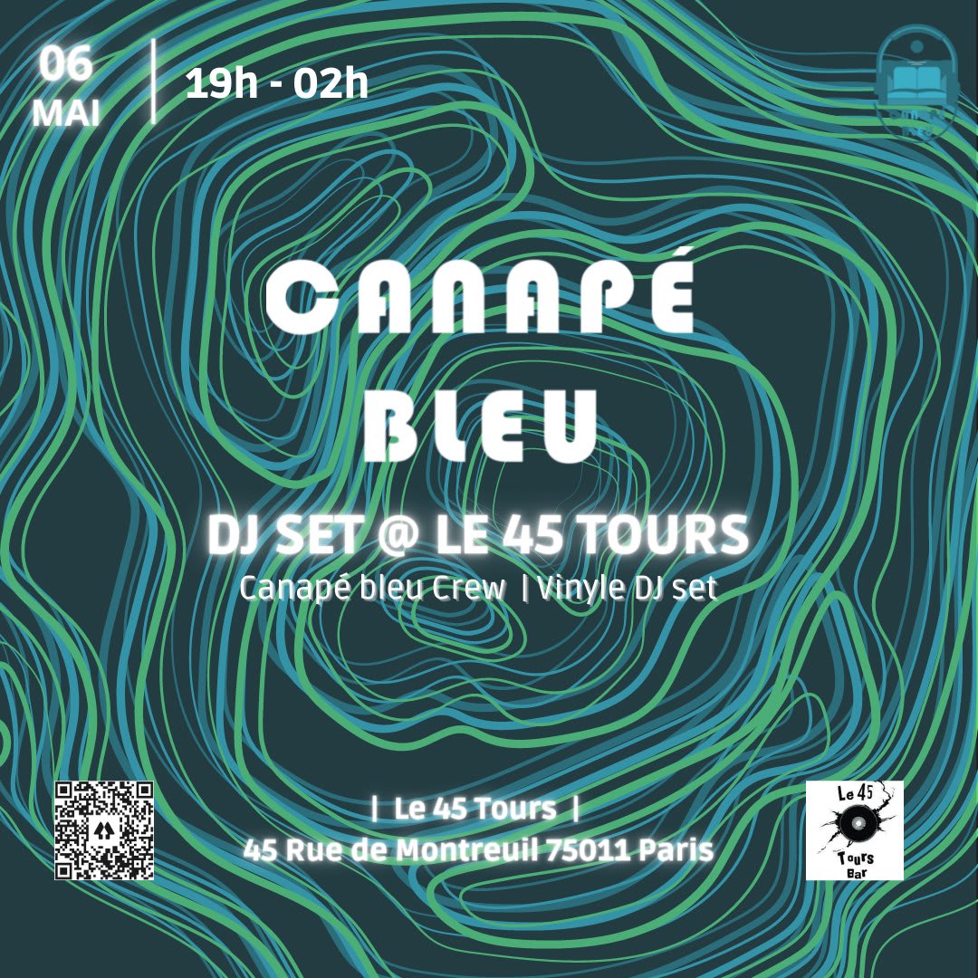 Canapé Bleu @ 45 Tours Cover