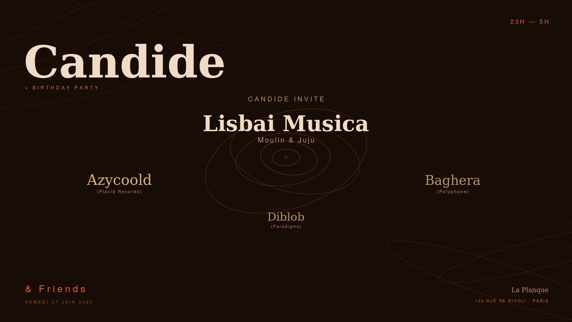 Candide & Friends Invite Lisbai Cover