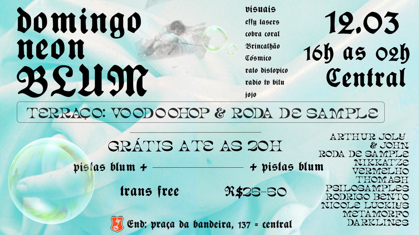 Blum Domingo Neon, Convida: Voodoohop . Roda De Samples ++ Cover