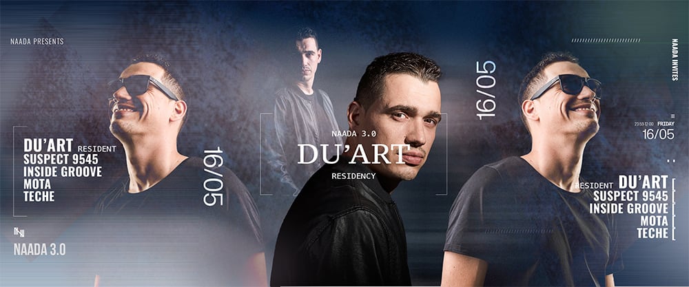 Du'art Residency / Suspect 9545, Inside Groove, Mota & Teche Cover