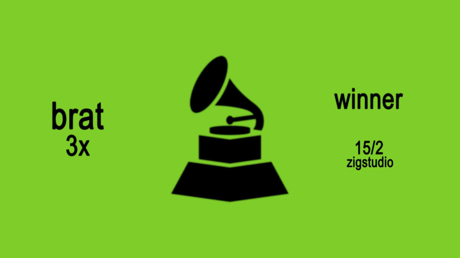 Brat 3x Grammy Winner 15/2 @ Zigstudio Cover