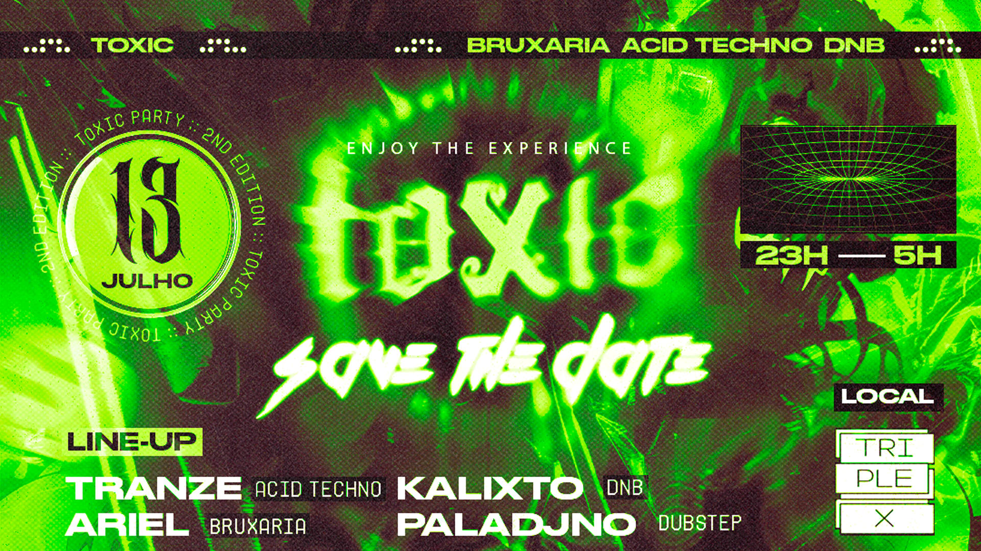 Toxic - Bruxaria, Acid Tecno, Dubstep & Dnb Cover
