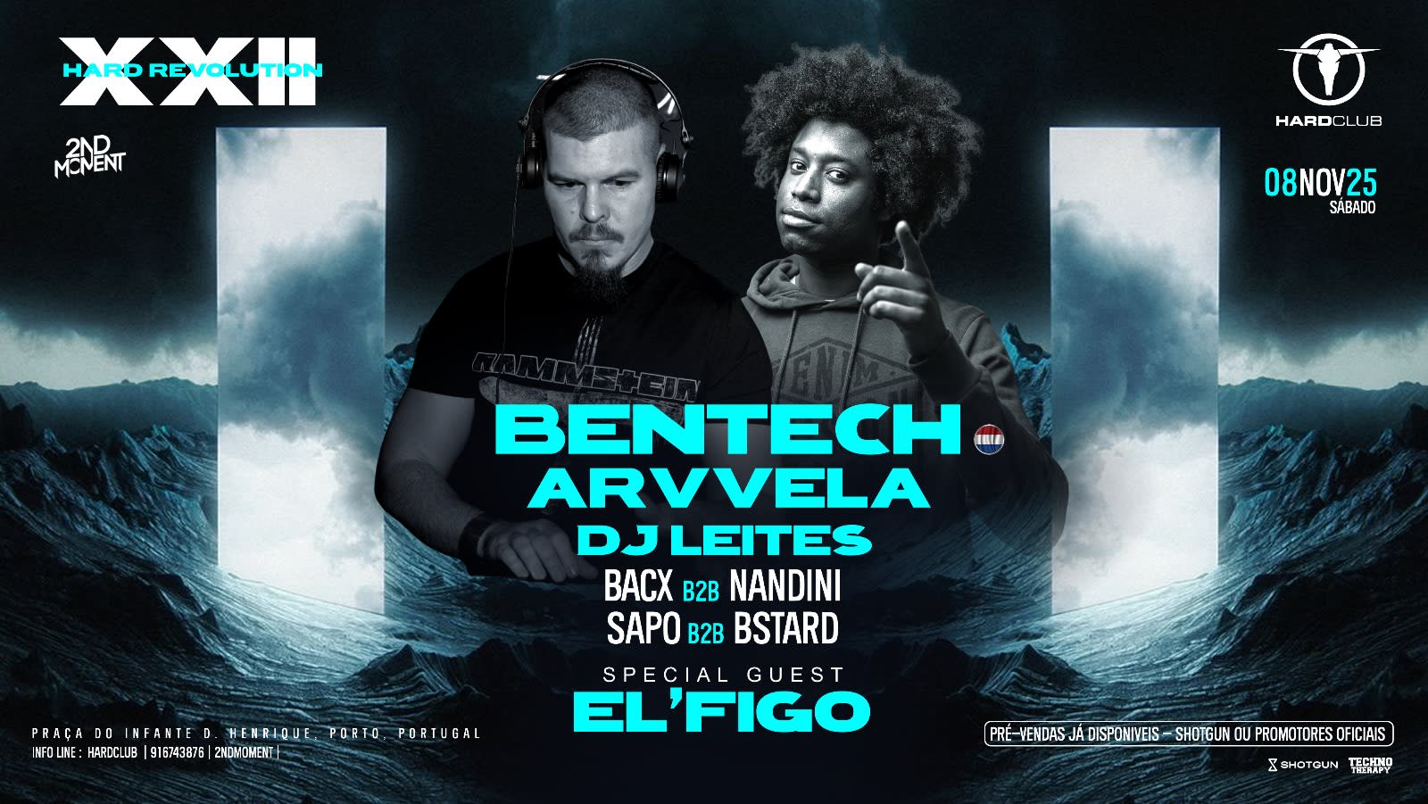 Hardmoment XXII W/ Bentech + Guest's At Hard Club - Porto Cover
