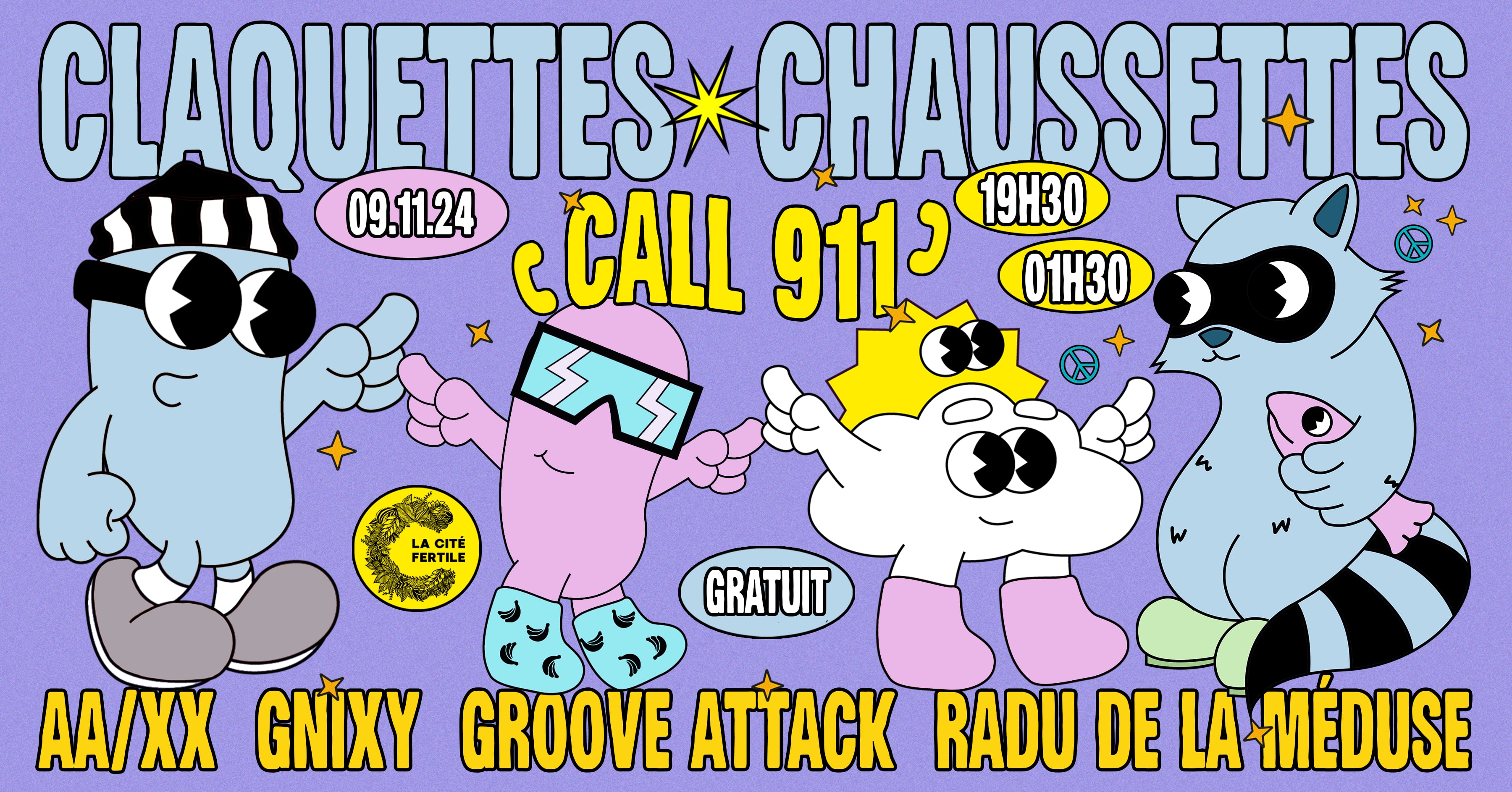 Call 911 • Claquettes Chaussettes X Cité Fertile Cover