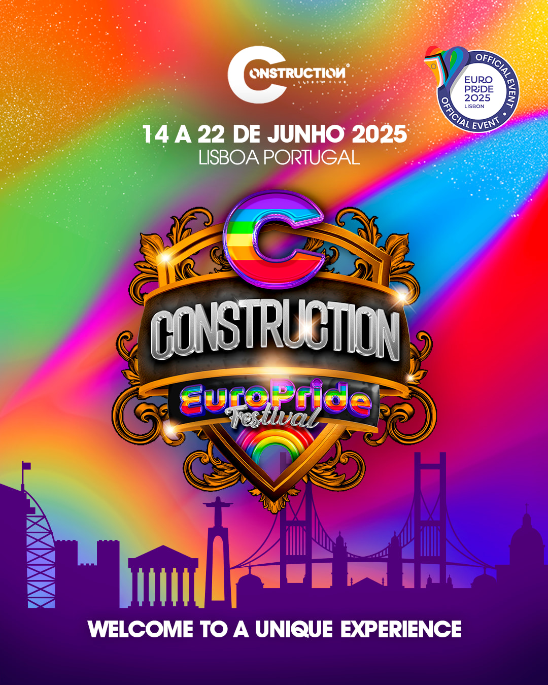 Euro Pride Festival By Construction Lisbon Club Cover