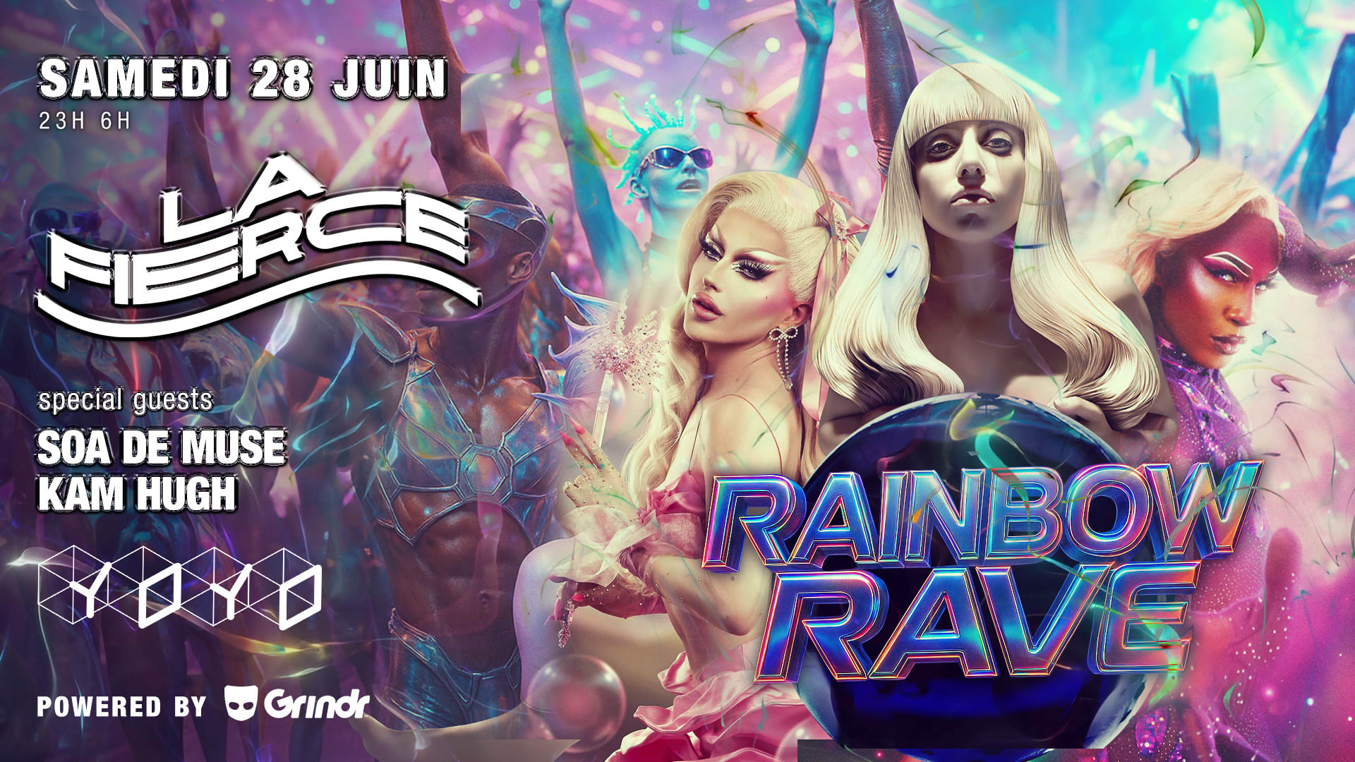 La Fierce Rainbow Rave - Paris Pride Cover