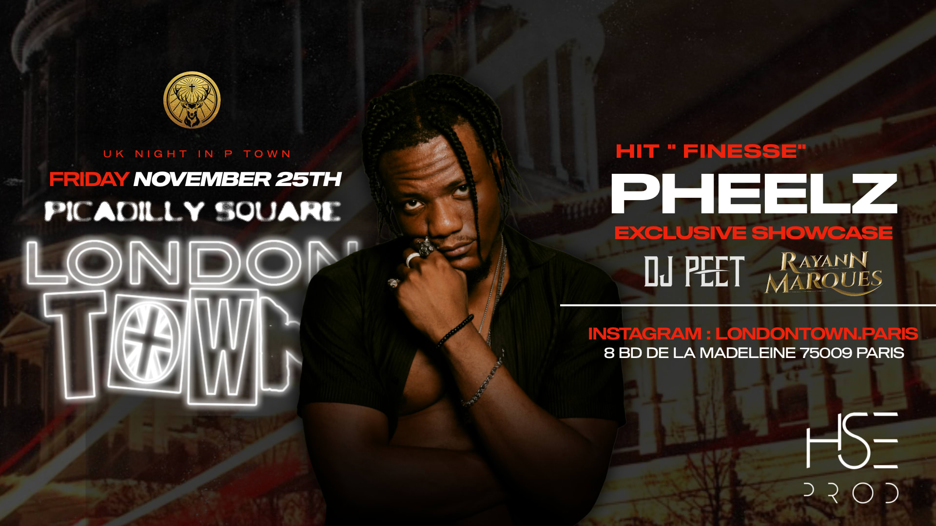 London Town : Nov 25th - Pheelz Showcase Cover