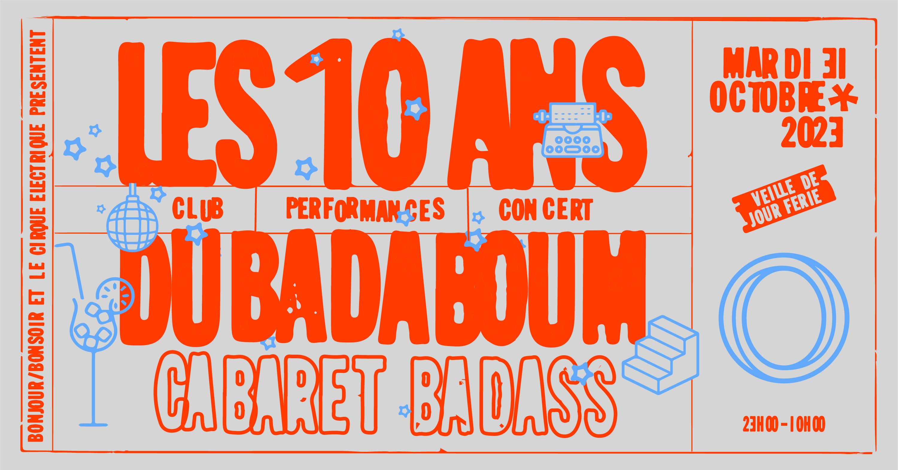 10 Ans Du Badaboum — Le Cabaret Badass Cover