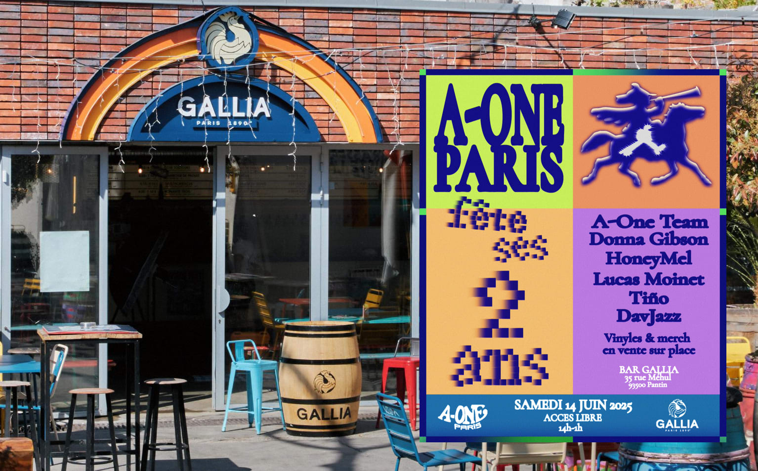 A-One Paris Fête Ses Deux Ans Au Bar Gallia ! Cover