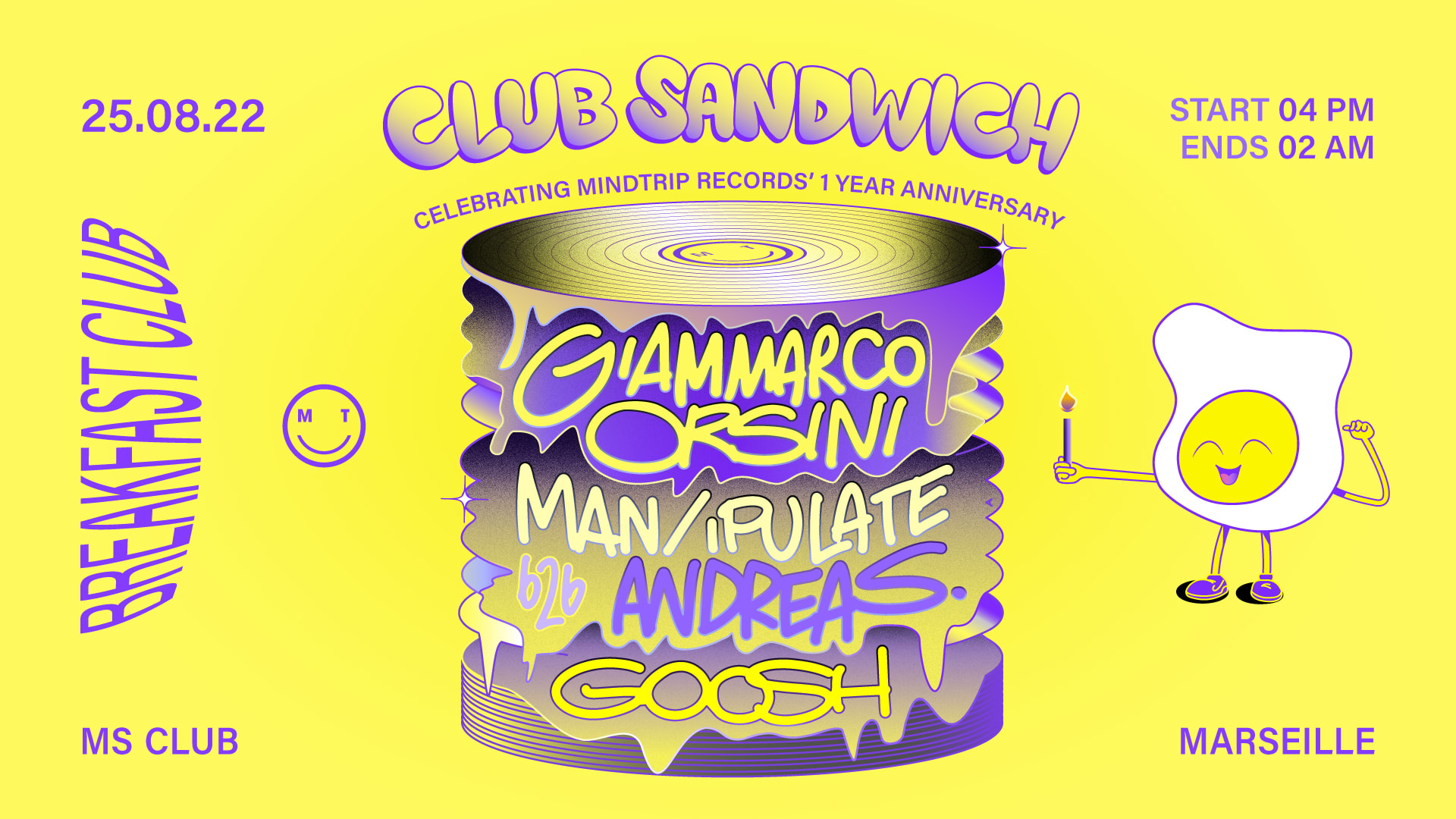 Breakfast Club Presents Club Sandwich : Mindtrip 1st Anniversary Cover