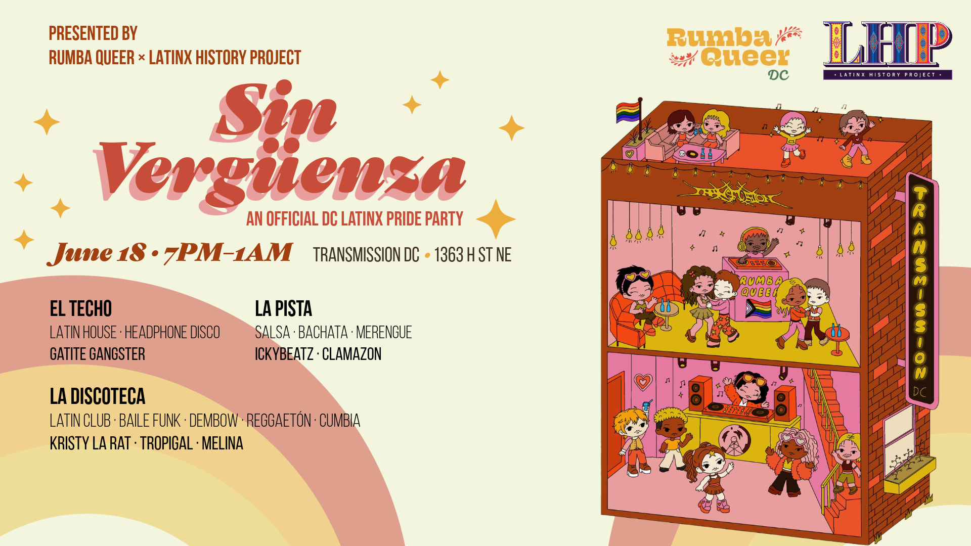 Sin Vergüenza: An Official DC Latinx Pride Party Cover