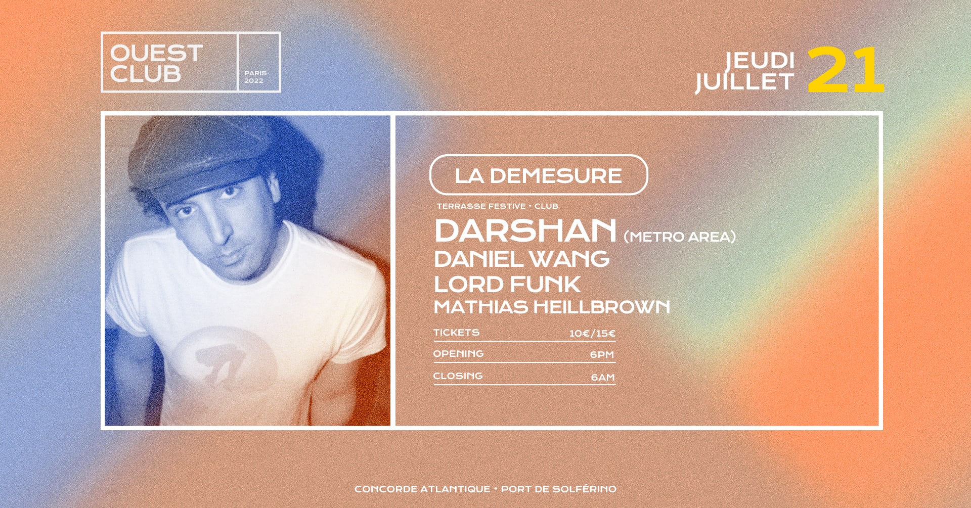 Démesure Ouest Club — Darshan (Metro Area), Daniel Wang, Lord Funk Cover