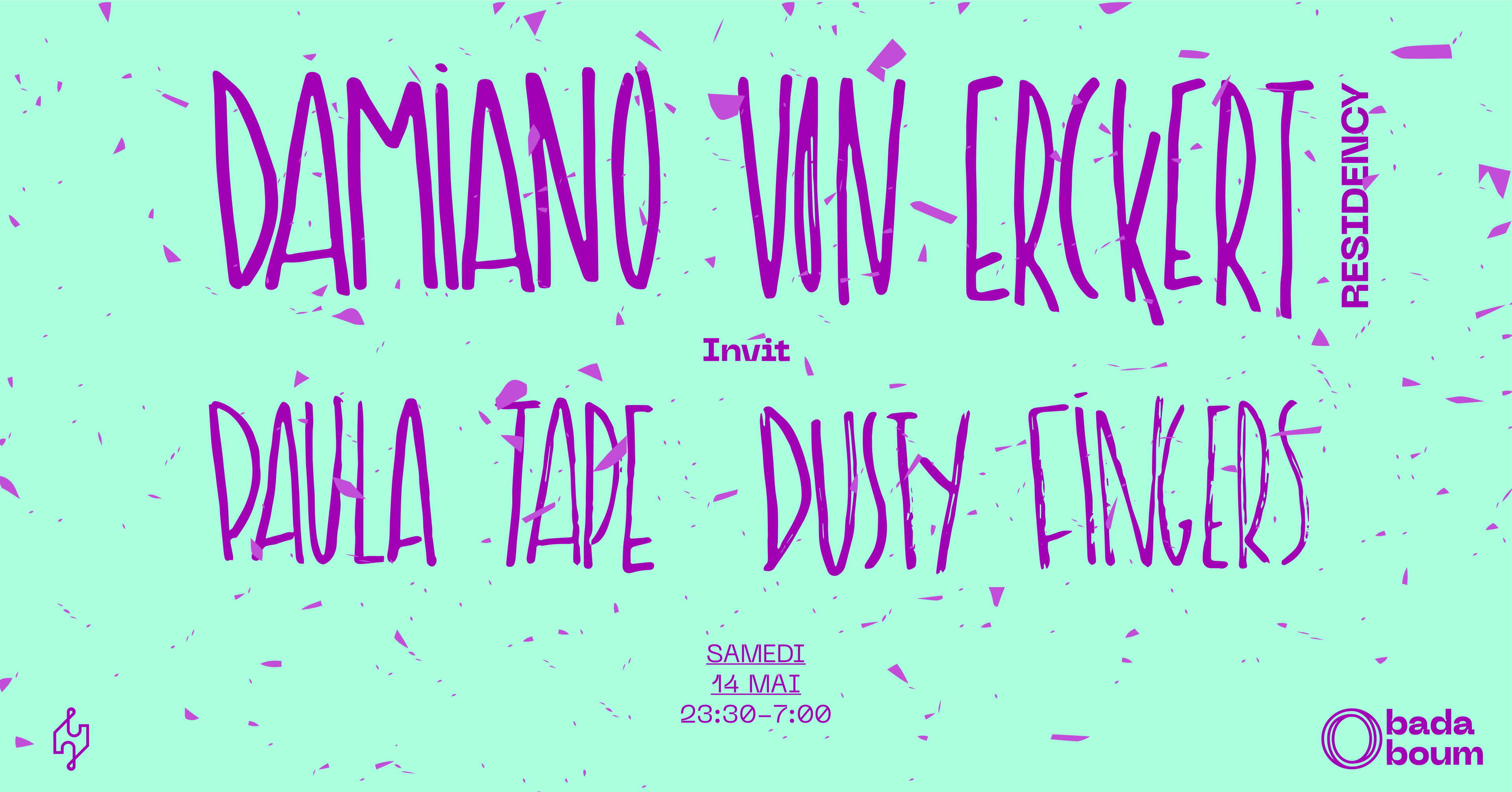 Damiano Von Erckert Residency — Paula Tape (+) Dusty Fingers Cover