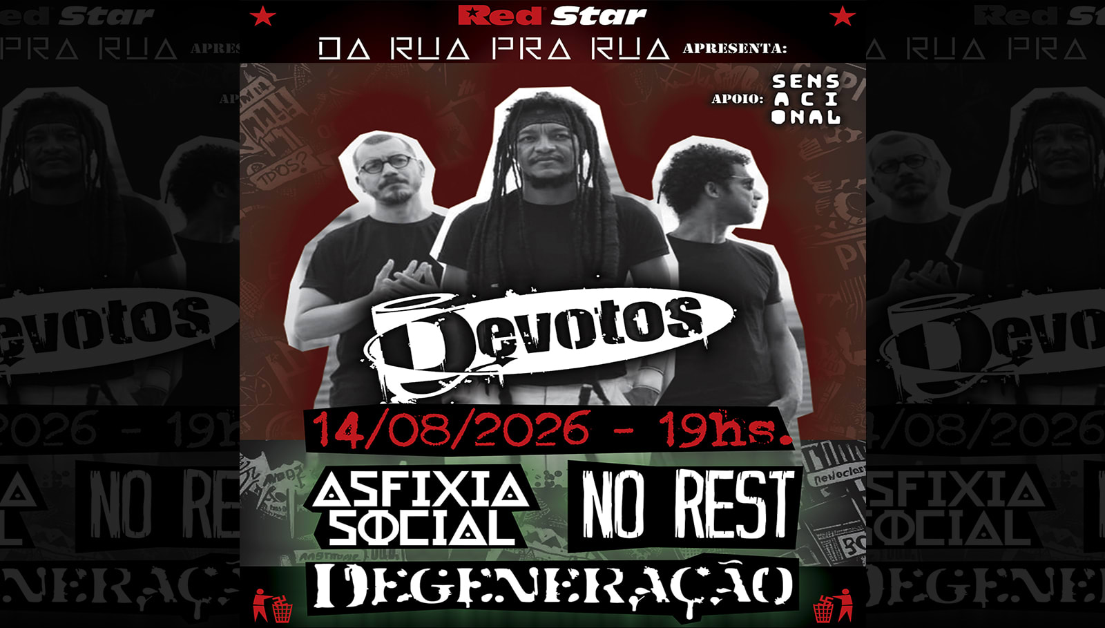 Devotos (Pe) + Asfixia Social + No Rest Em São Paulo! Cover