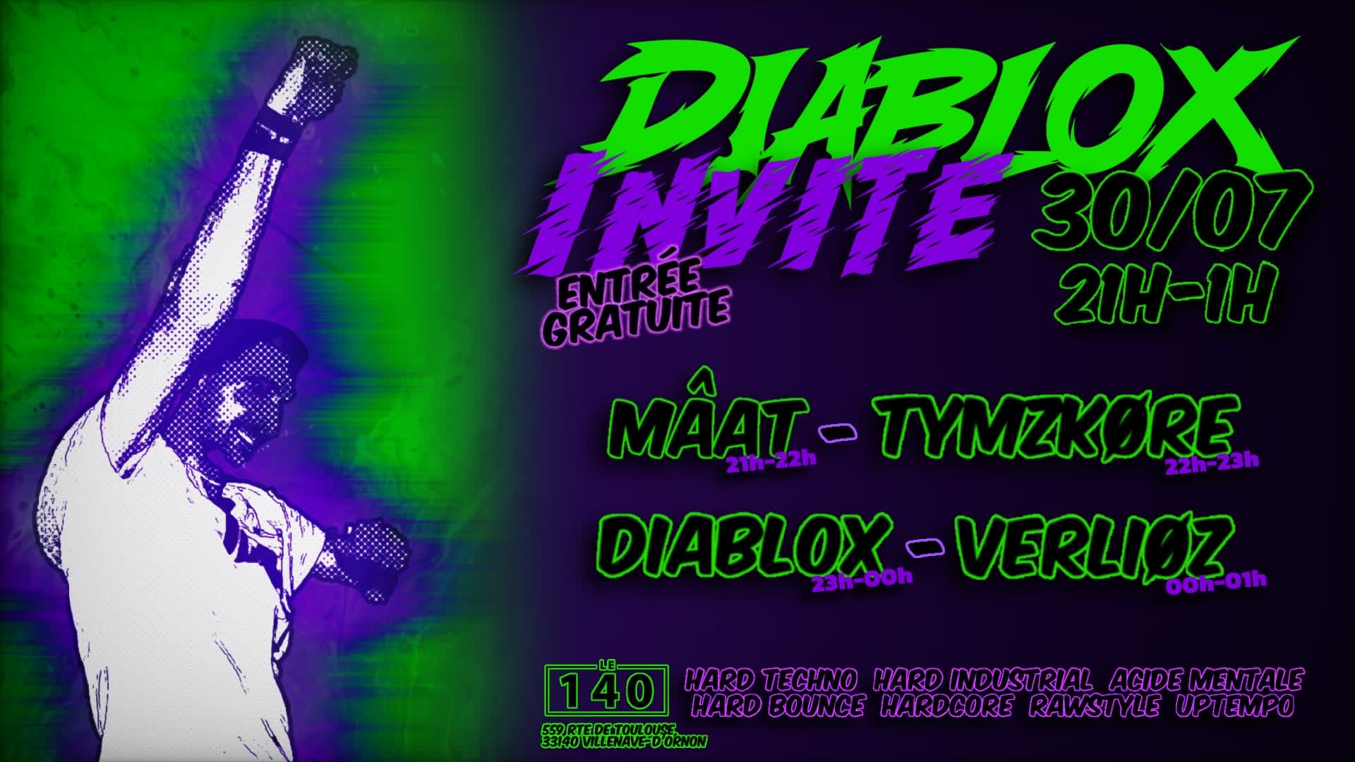 Diablox Invite : Mâat, Tymzkore, Verlioz Cover