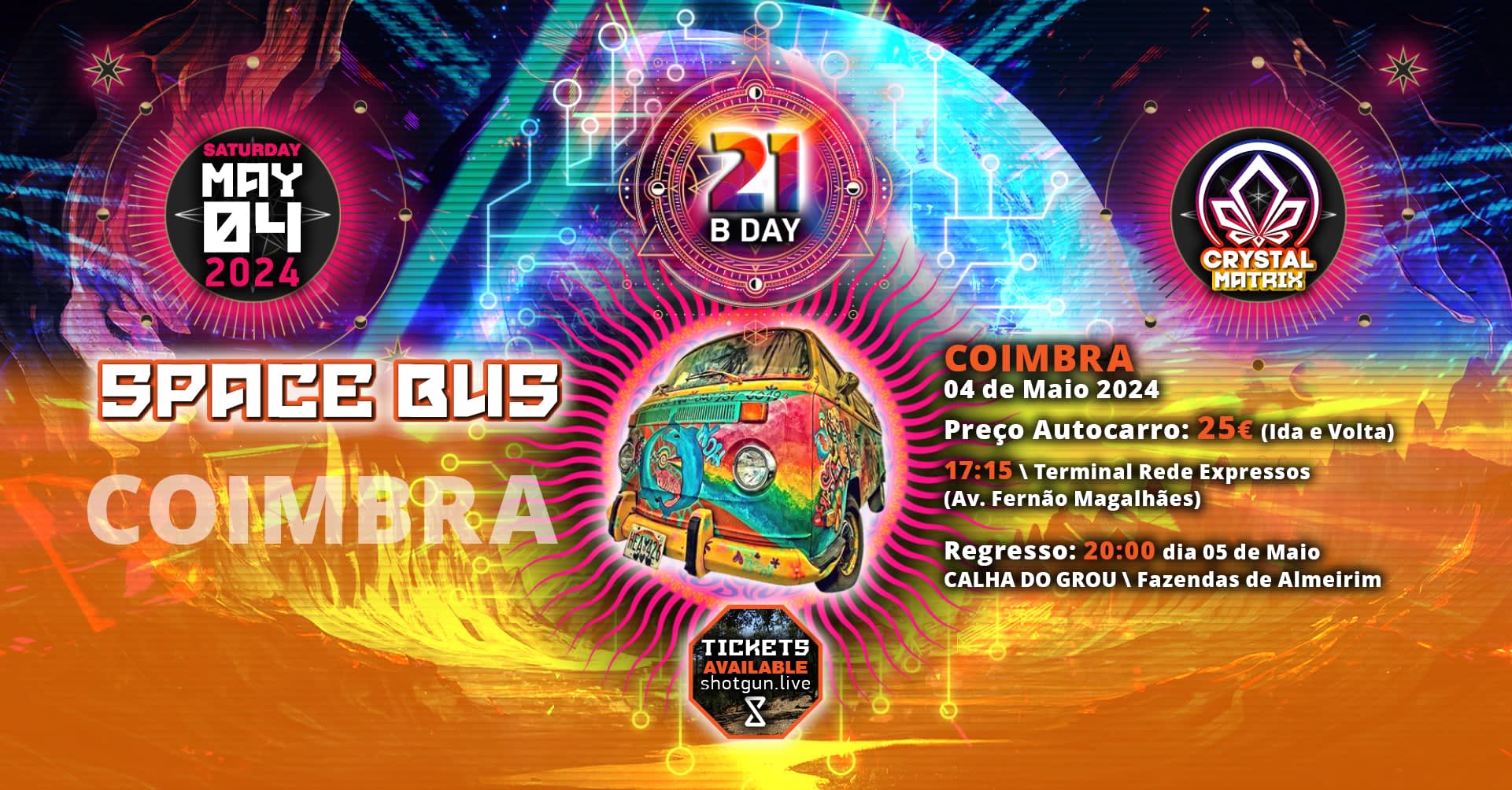Space Bus / Crystal Matrix B Day  / Coimbra Cover