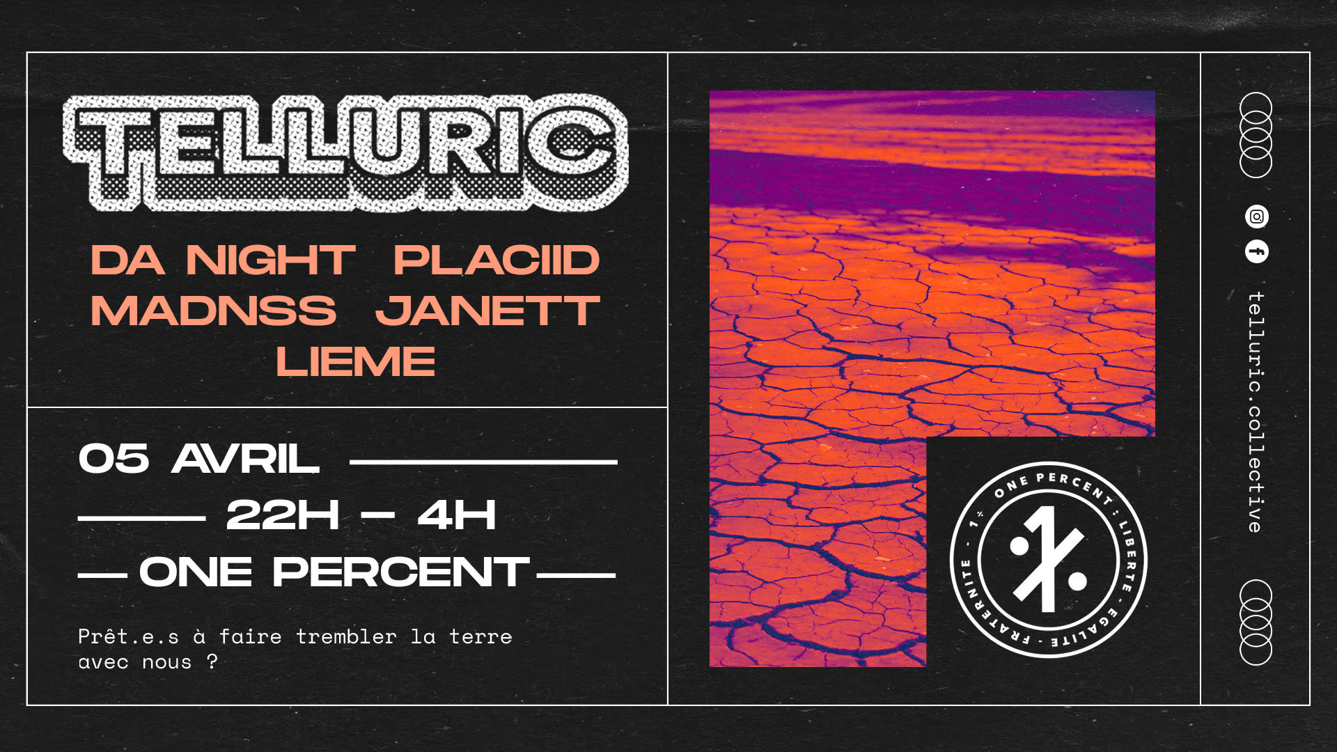 Telluric X One Percent // Lieme, Placiid, Janett, Da Night Cover
