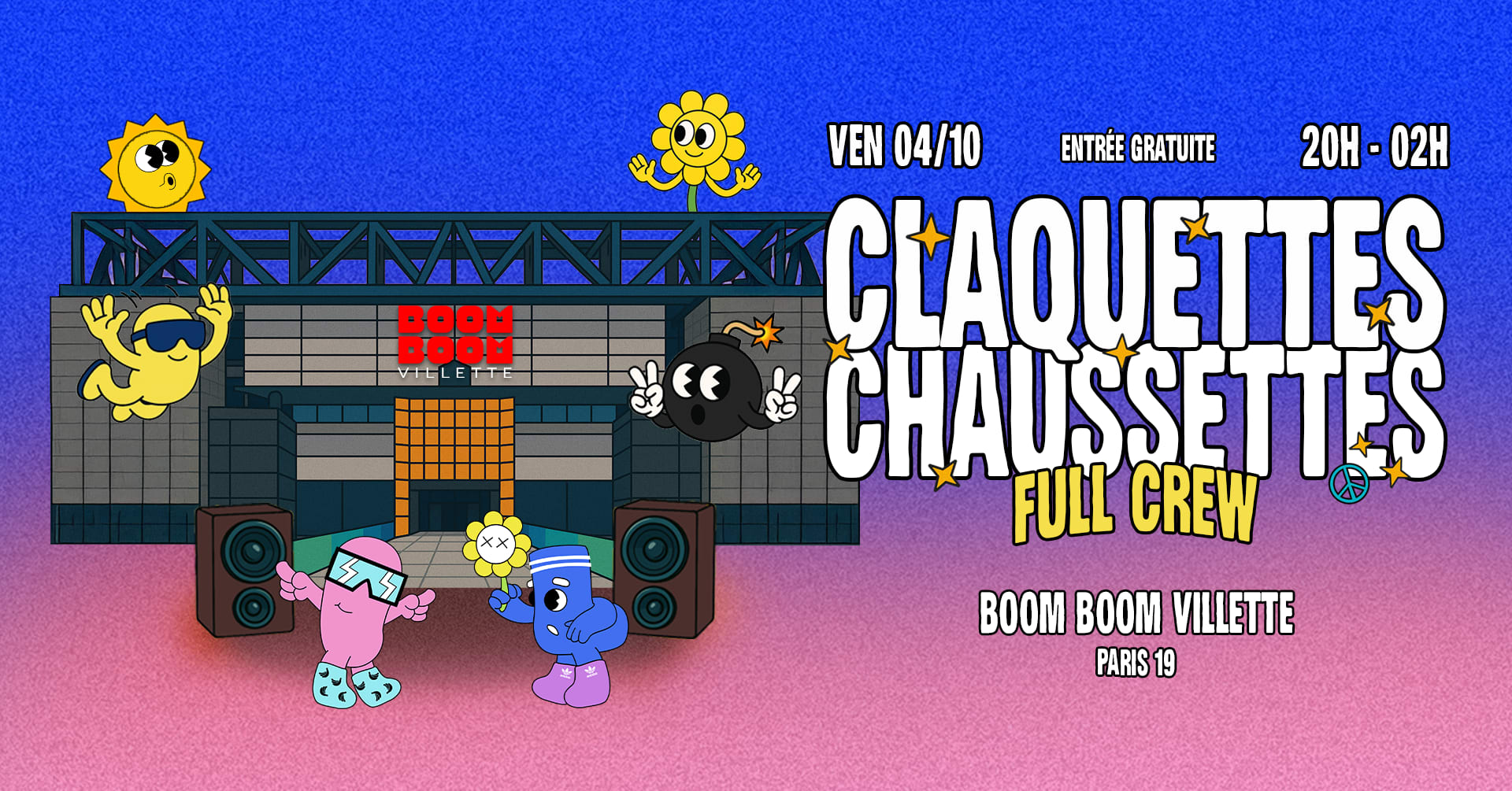 Boom Boom Villette Invite : "Claquettes Chaussettes" Cover