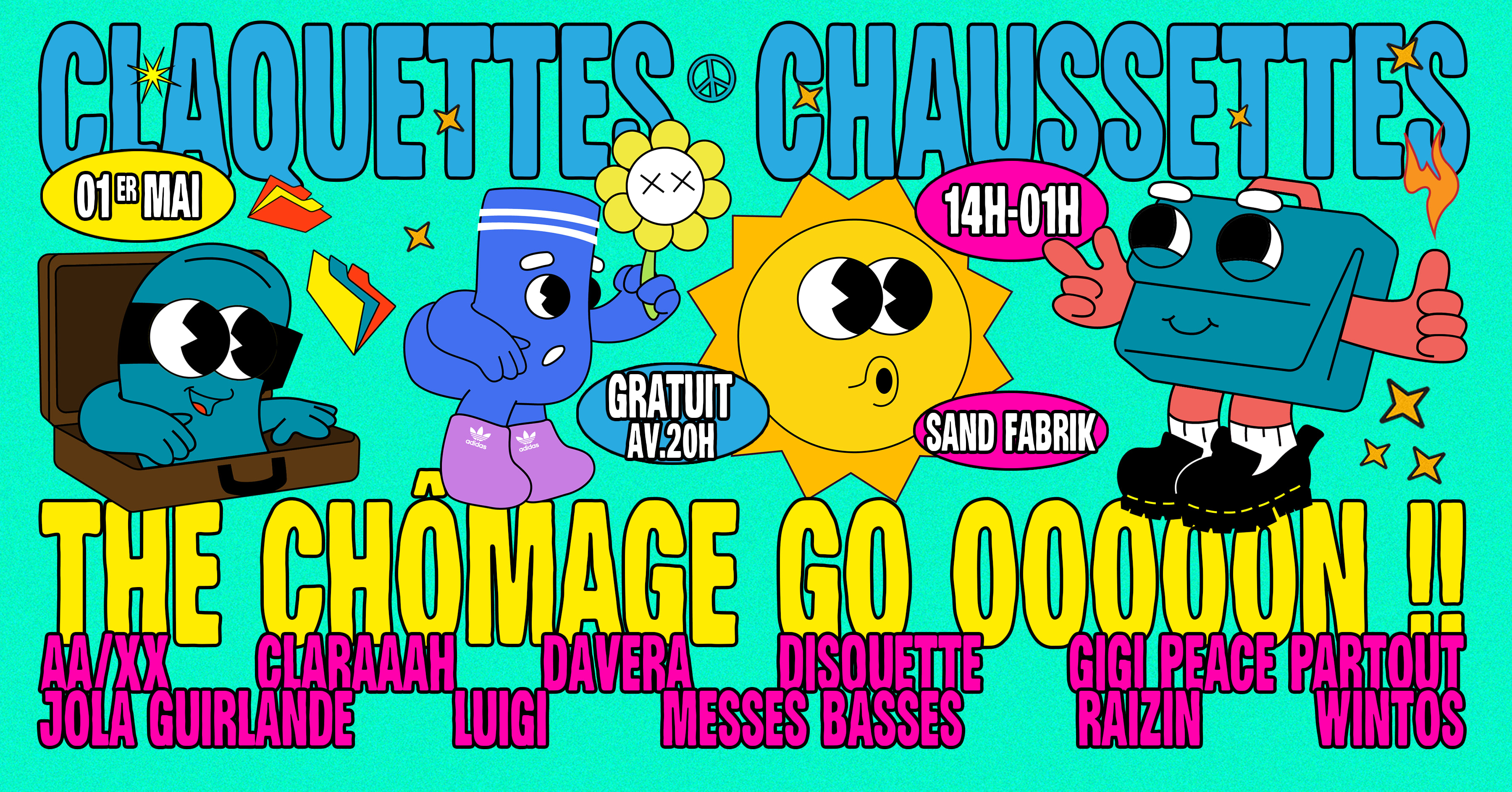 Claquettes Chaussettes The Chômage Go On ! Cover