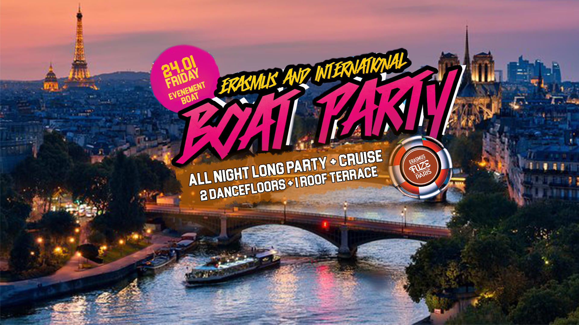 Huge Welcome Cruise + Boat Party! Opening Semester Cover