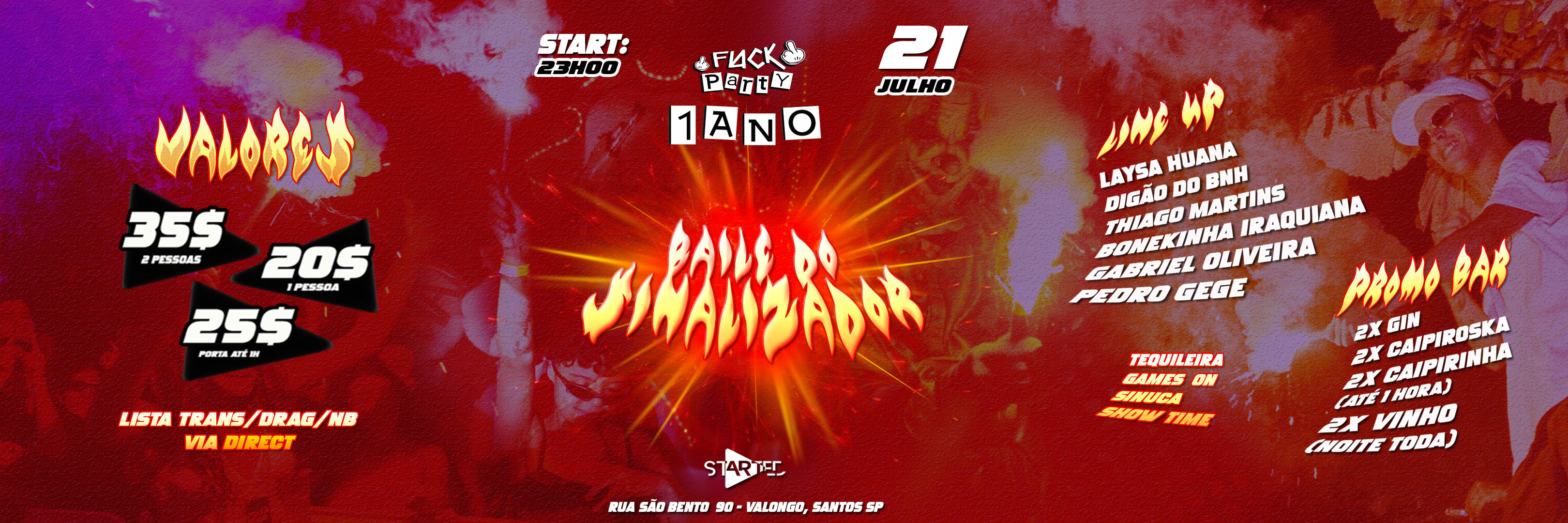 Bday Fuck Party 1 Ano // @Startedbarsantos Cover