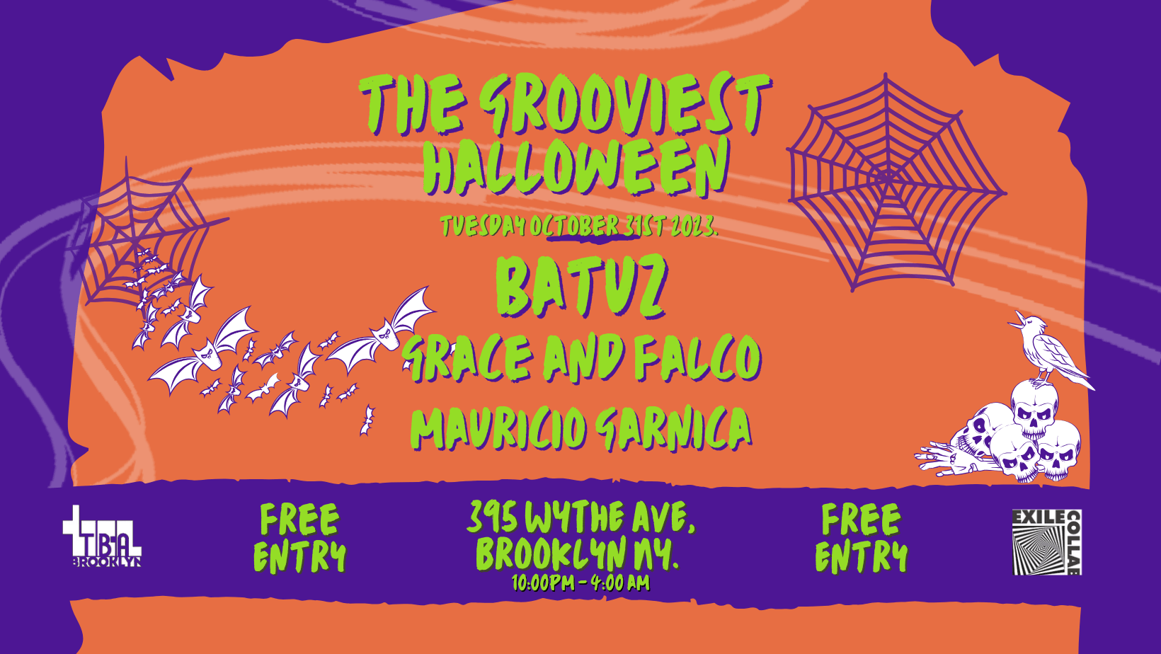 Grooviest Halloween: Batuz, Grace & Falco, Mauricio Garnica Cover