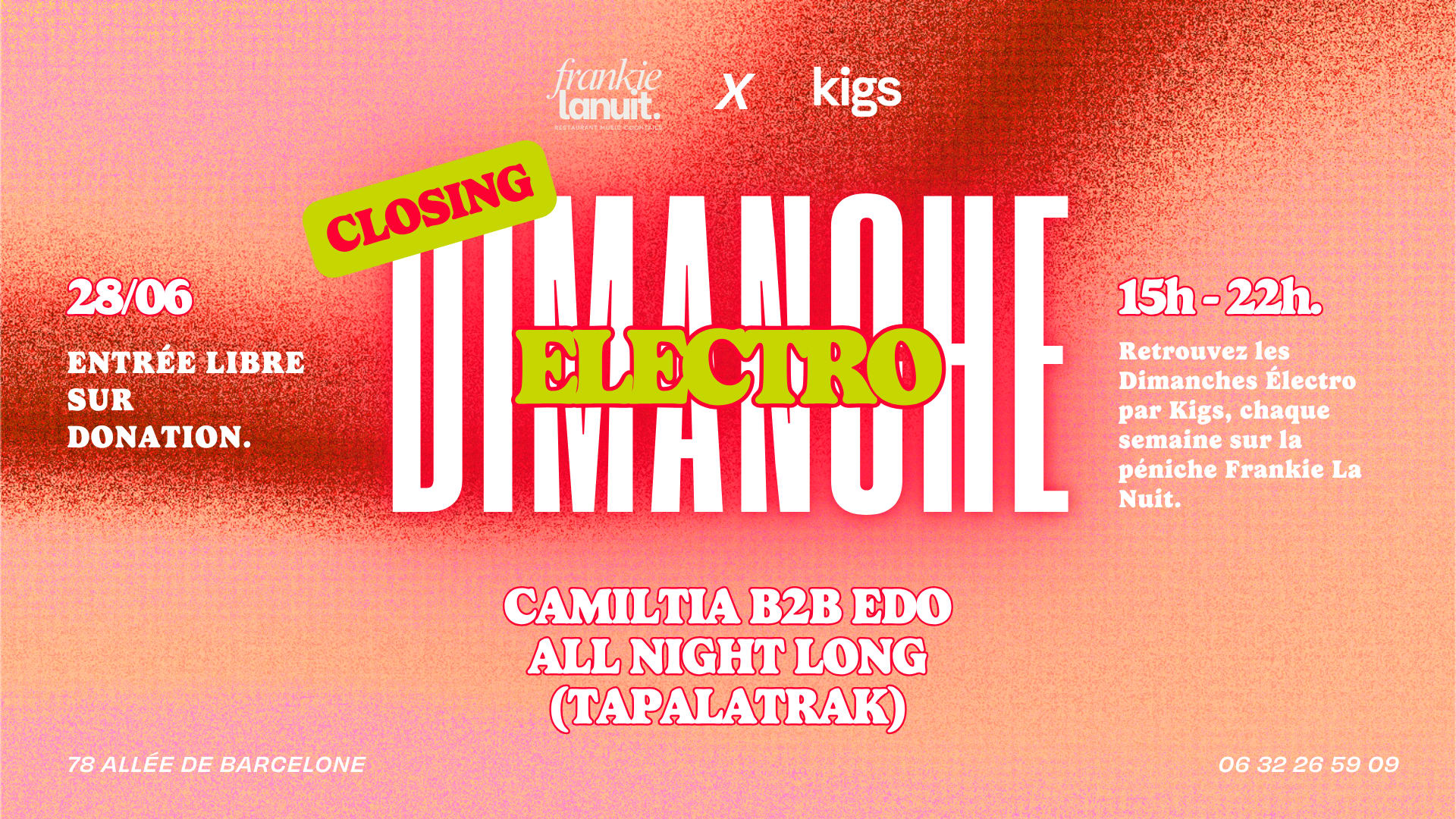 Closing Dimanche Electro Kigs Avec Tapalatrak Cover