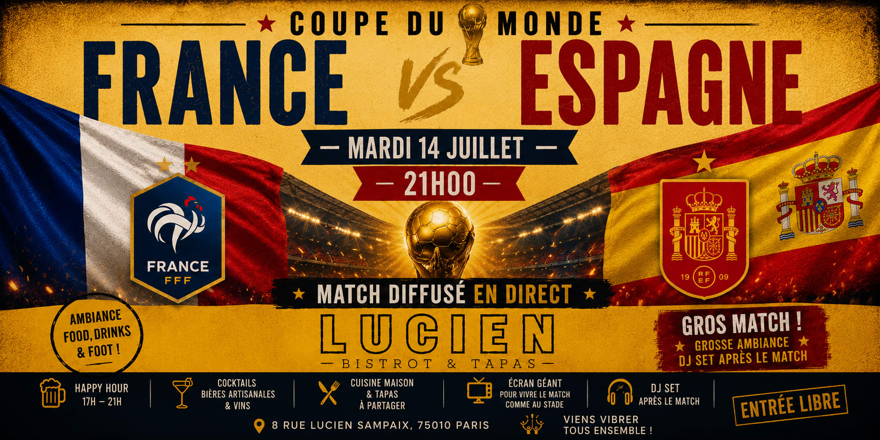 France X Espagne Worldcup Cover