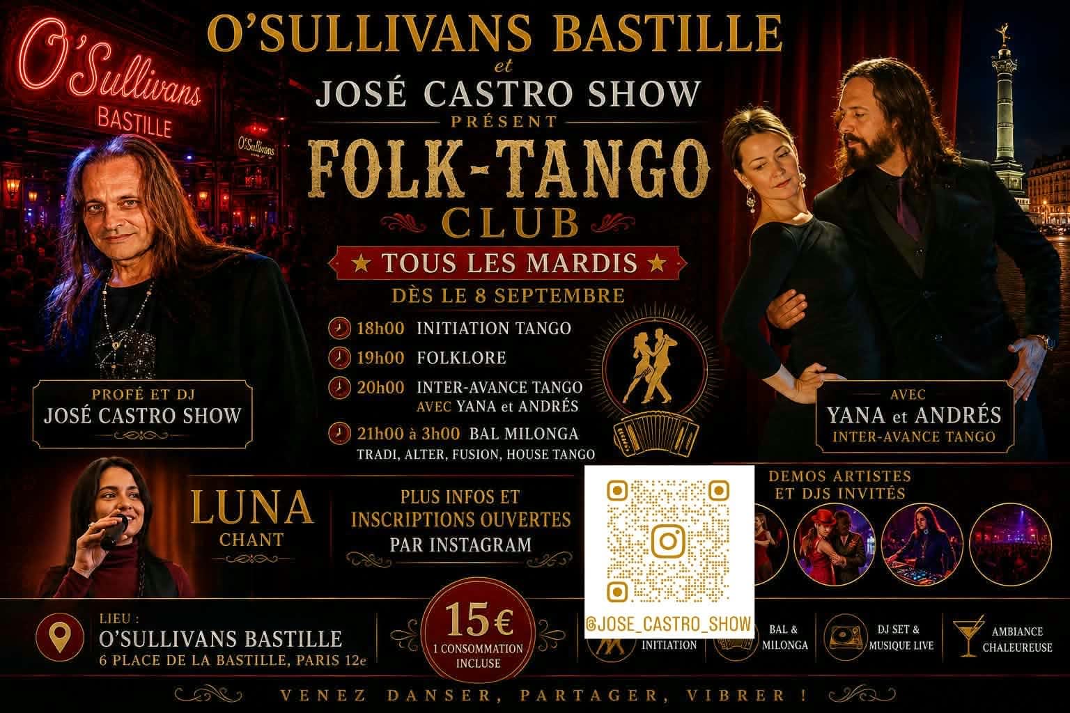 José Castro Show : Folk-Tango Club #1 Cover