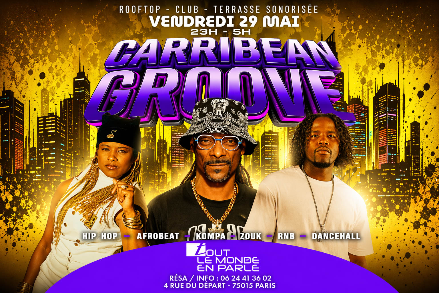 Rooftop Caribbean Groove Club & Terrasse , Hiphop,Afrobeat Cover
