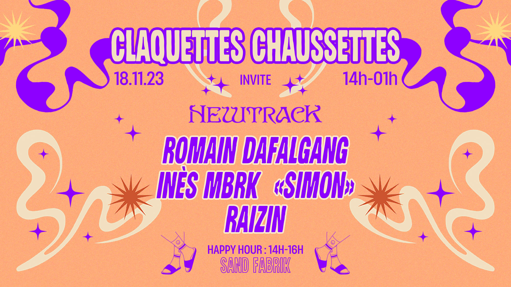 Claquettes Chaussettes Invite Newtrack [Reopening] Cover