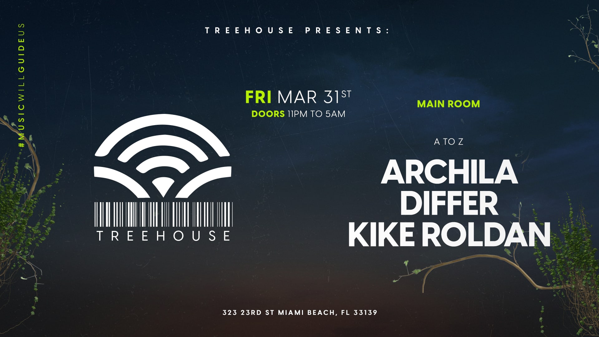 Treehouse Presents: Archila + Differ + Kike Roldan Cover