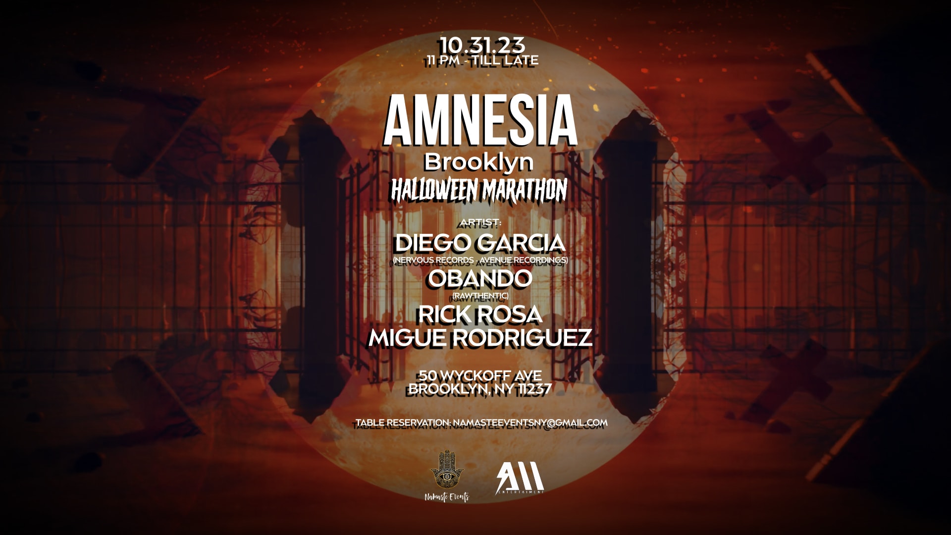 Namaste Presents Amnesia Halloween Edition 10.31.23 Cover