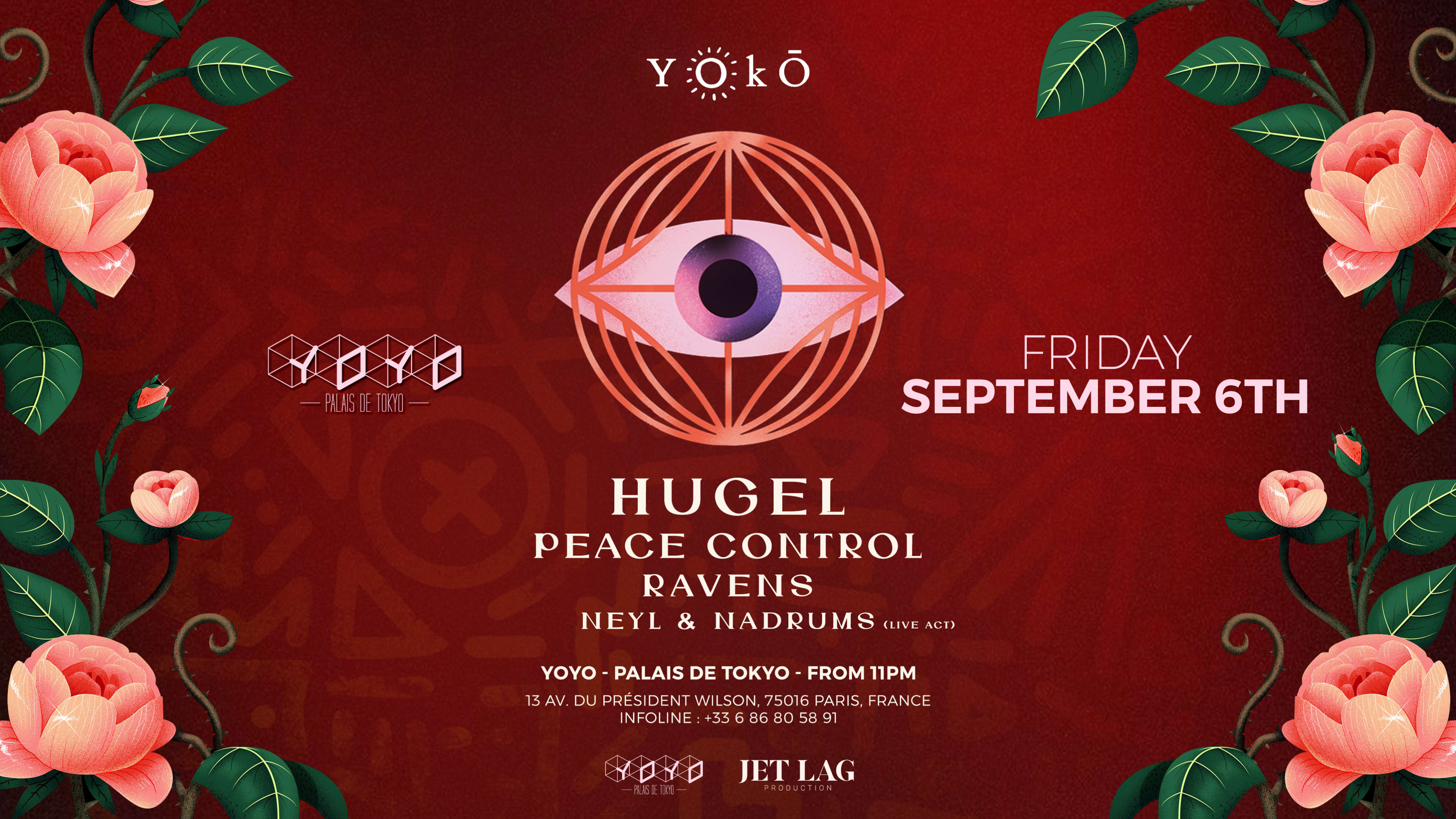 Yoko Invite Hugel, Peace Control & Ravens Cover