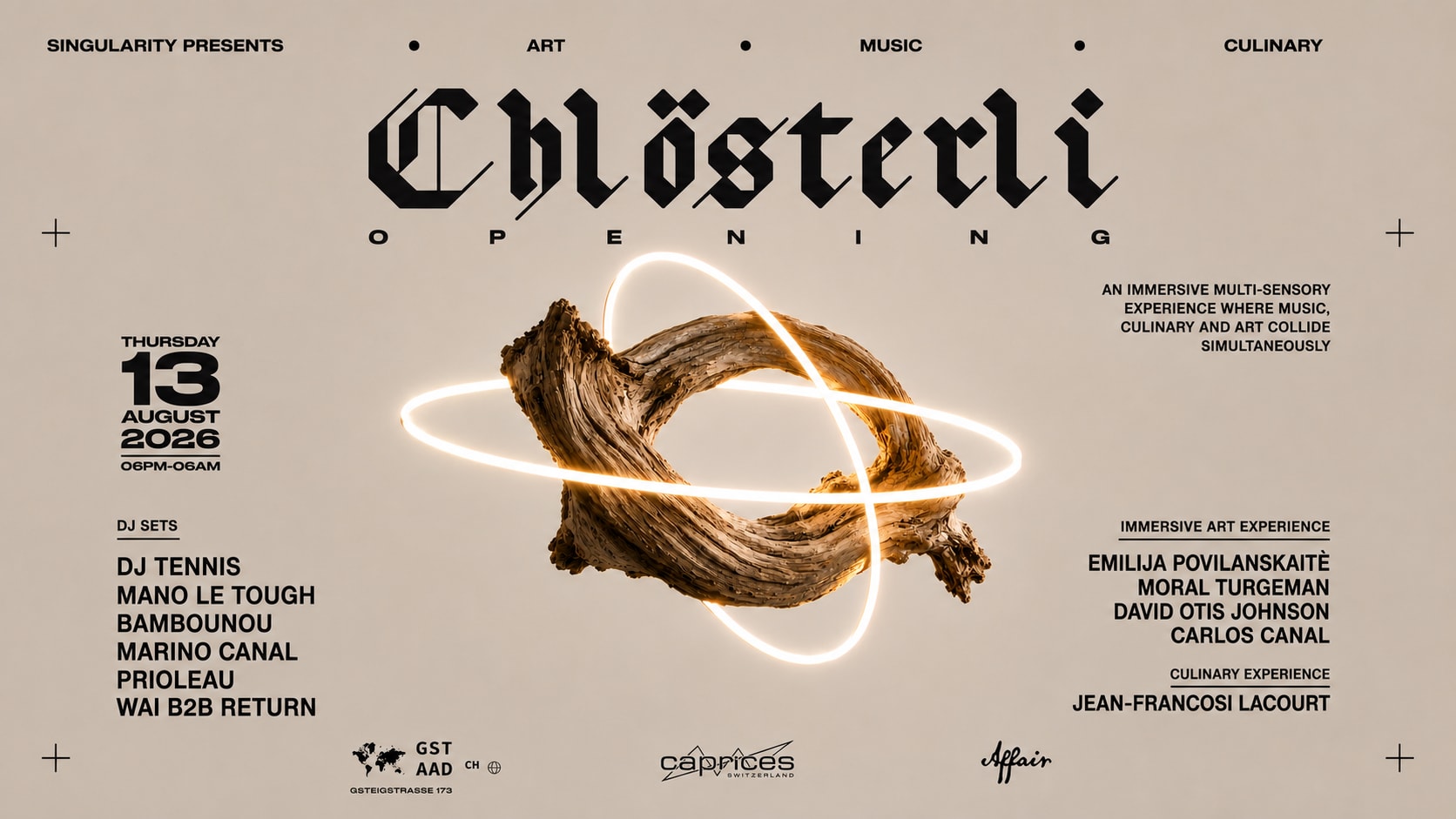 Chlösterli Opening Cover