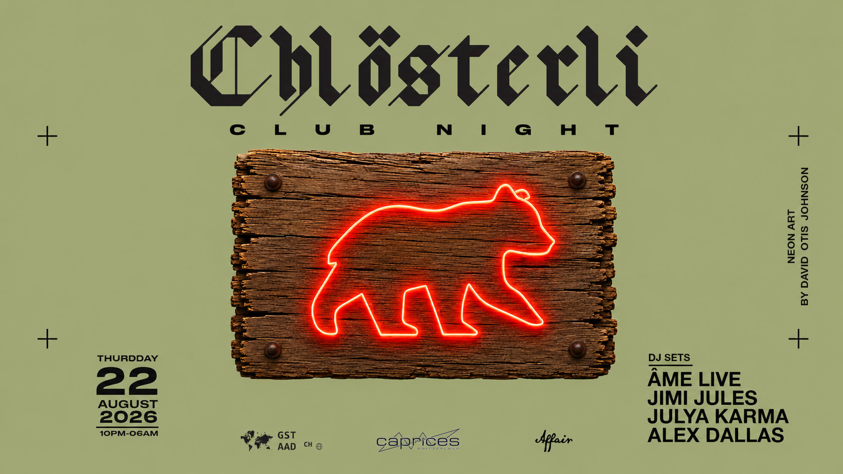 Chlösterli Club Night Cover