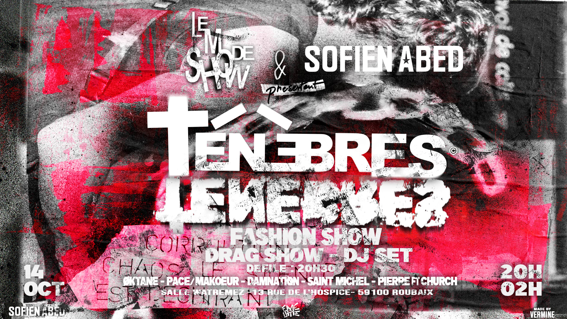 Ténèbres = Fashion Show - Drag Show - Dj Set Techno ! Cover