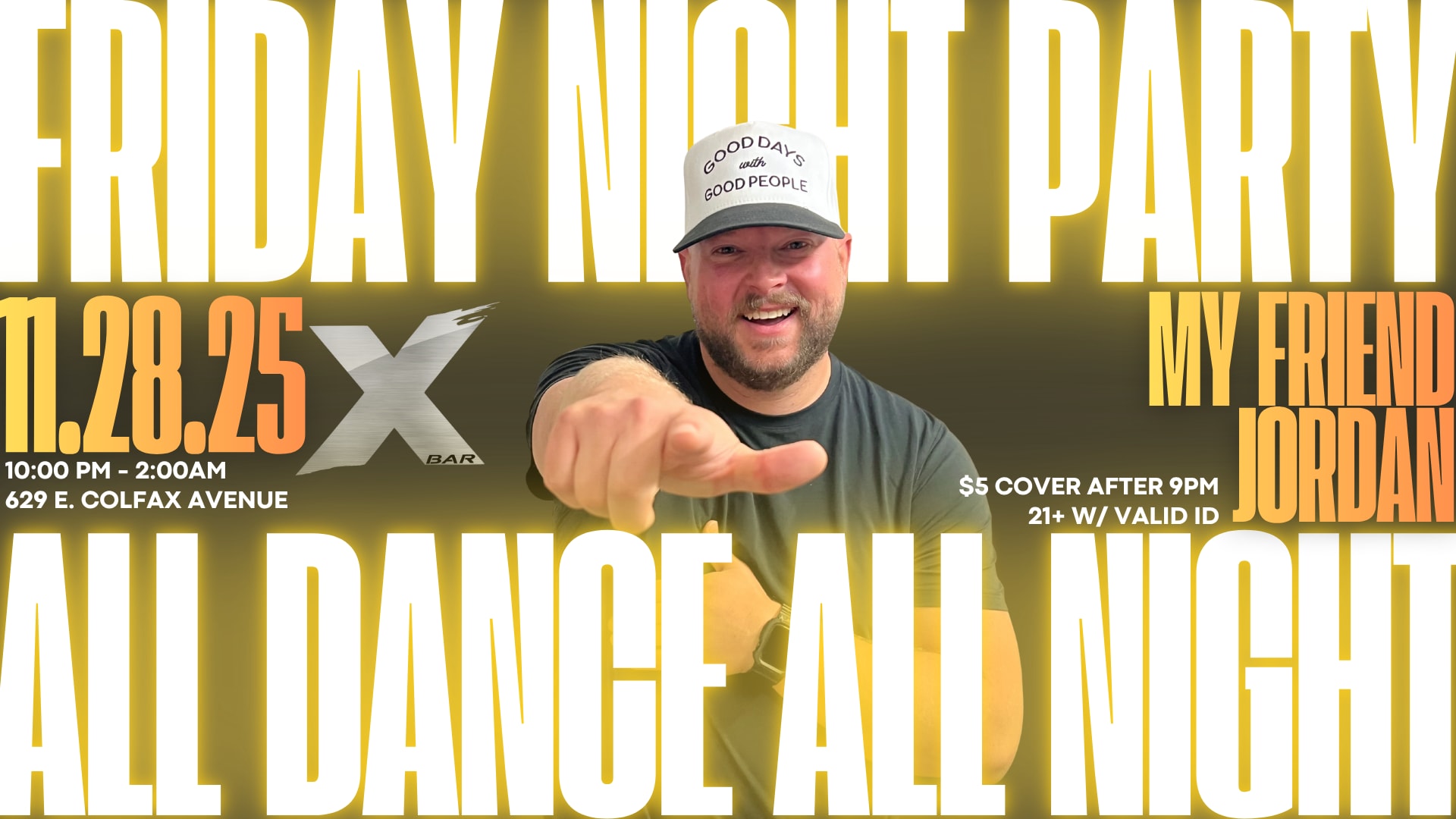 Friday Night Party At X Bar With My Friend Jordan Cover